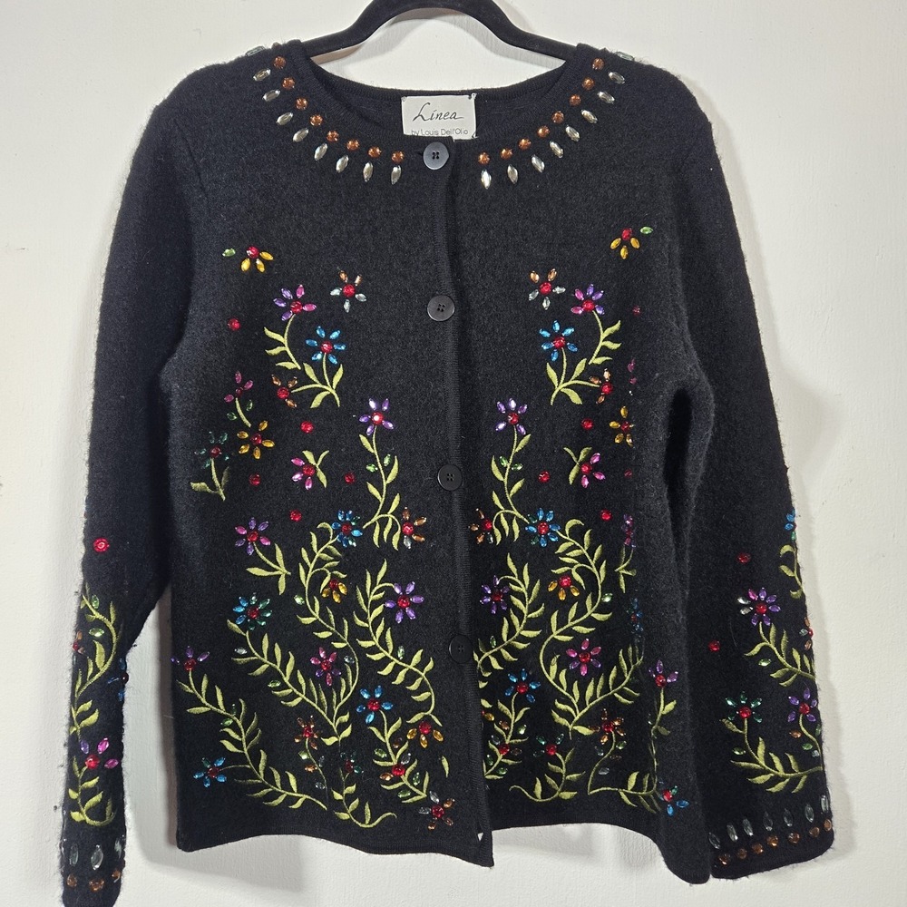 Linea By Louis Dell'Olio Cardigan 100% Wool Size XS